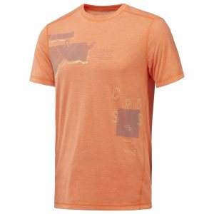 Reebok CrossFit Burnout T Shirt Herren - Orange/HellOrange - DE 681-VDE